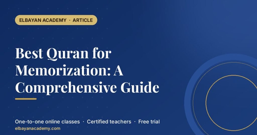 Best Quran for Memorization: A Comprehensive Guide