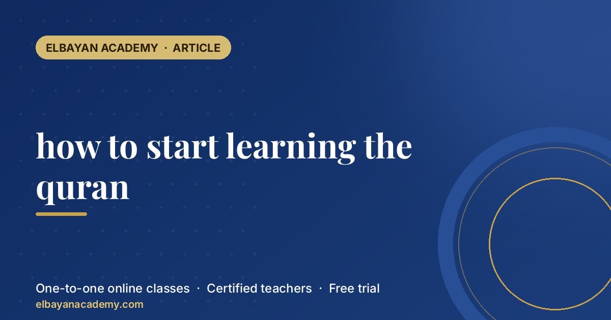 how to start learning the quran 1 how to start learning the quran