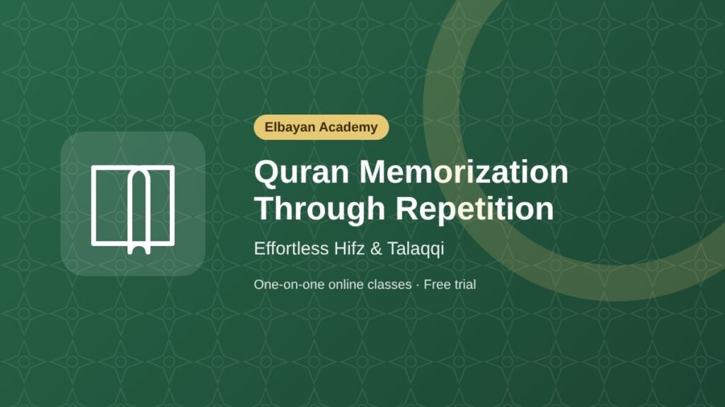 Mémorisation du Coran par la répétition (Hifz et talaqqi)