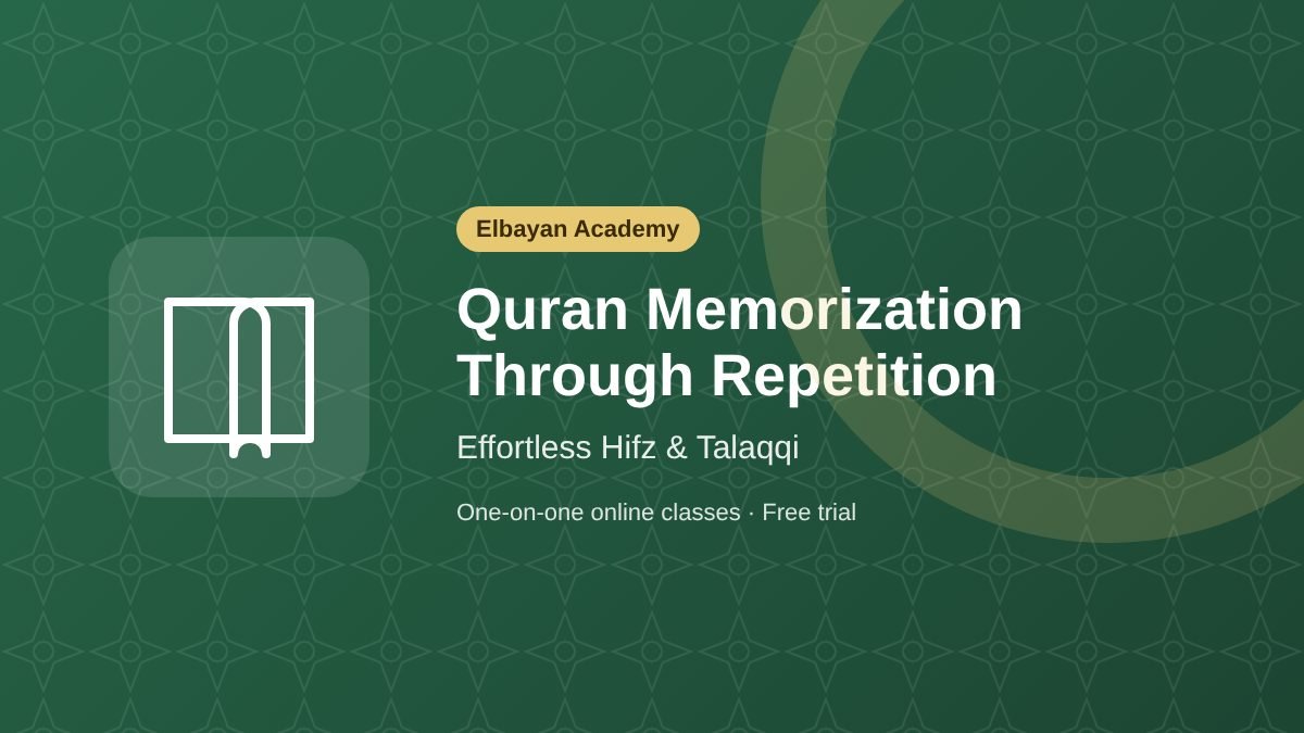 Quran Memorization Through Repetition (Effortless Hifz & Talaqqi)