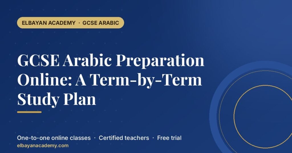 Préparation au GCSE d'arabe en ligne : un plan d'étude trimestre par trimestre