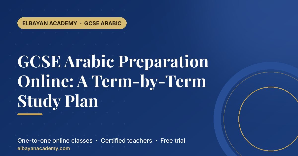 Préparation au GCSE d'arabe en ligne : un plan d'étude trimestre par trimestre