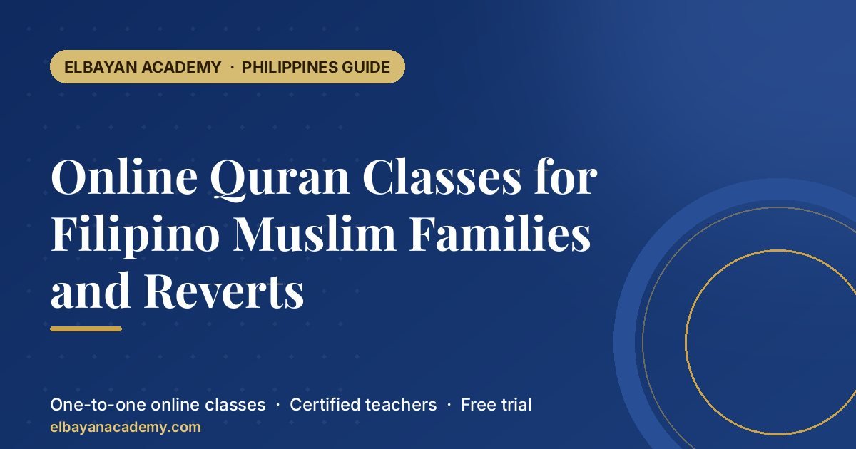 Cours de Coran en ligne pour les familles musulmanes philippines et les convertis